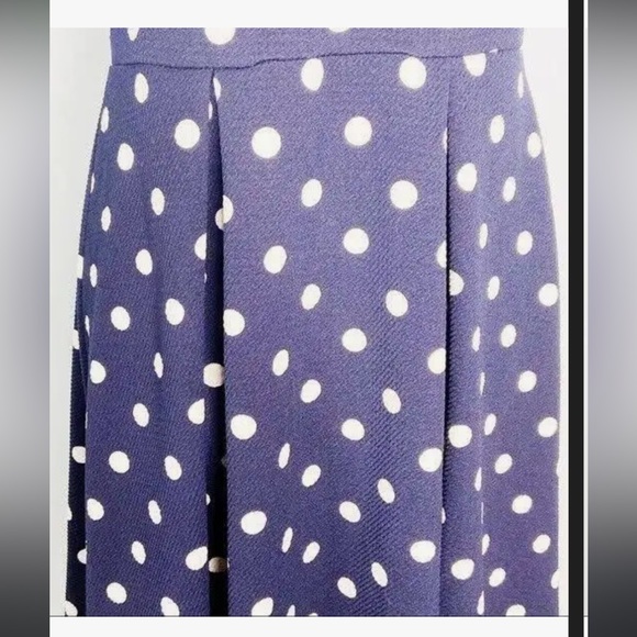 NWT!!! Kaileigh Navy and White Polka Dot Sleeveless Dress, Size M - Picture 4 of 9